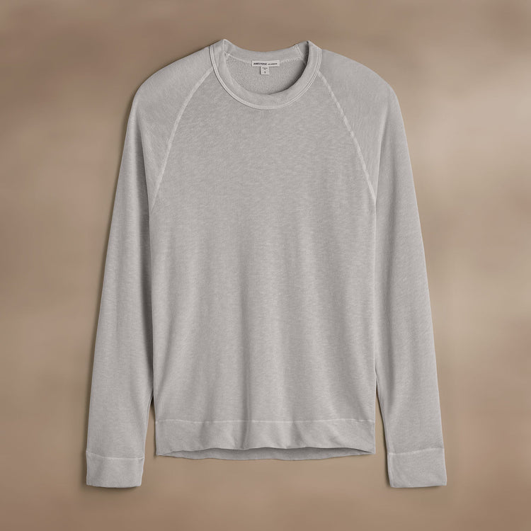 Vintage French Terry Sweatshirt in Light Mist Pigment | James Perse Los Angeles