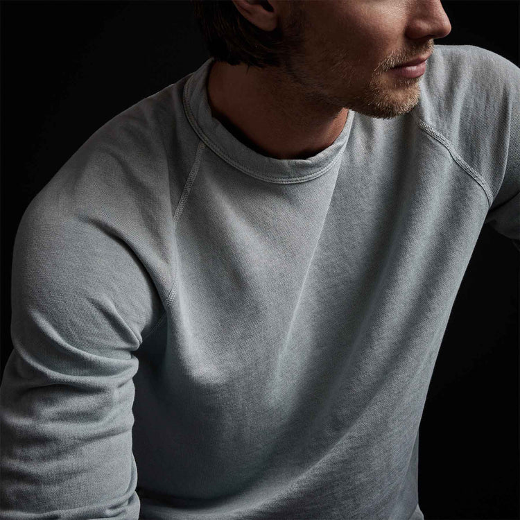 Vintage French Terry Sweatshirt in Ocean Mist Pigment | James Perse Los Angeles