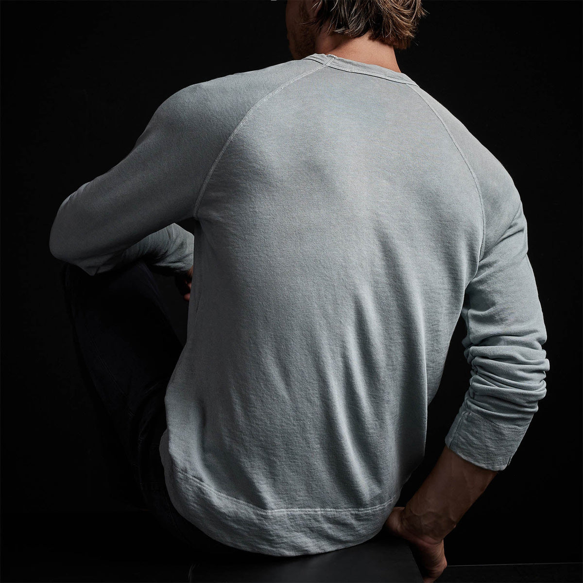 Vintage French Terry Sweatshirt in Ocean Mist Pigment | James Perse Los Angeles