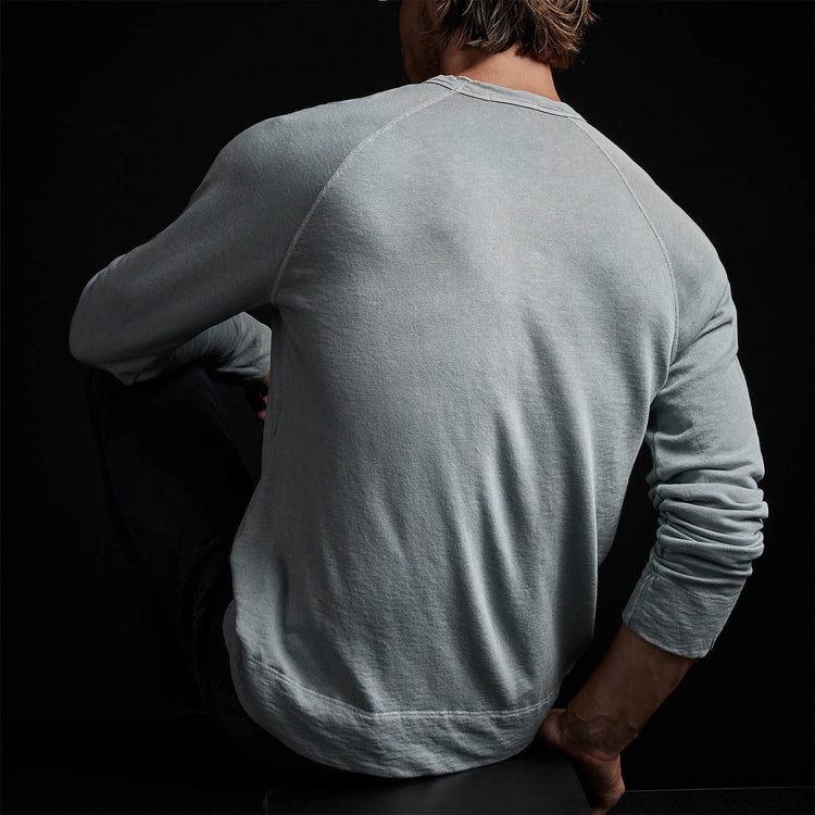 Vintage French Terry Sweatshirt in Ocean Mist Pigment | James Perse Los Angeles