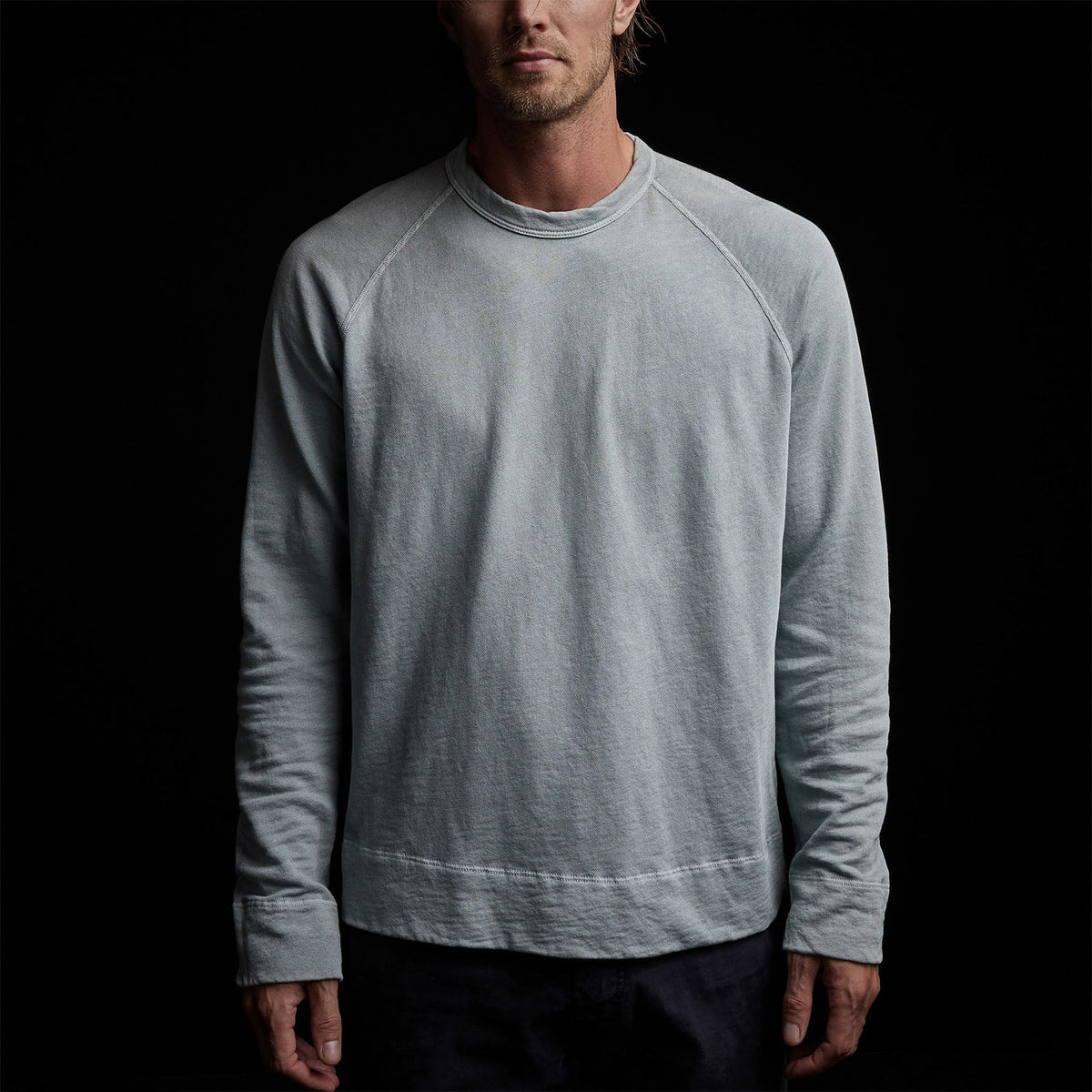 Vintage French Terry Sweatshirt in Ocean Mist Pigment | James Perse Los Angeles