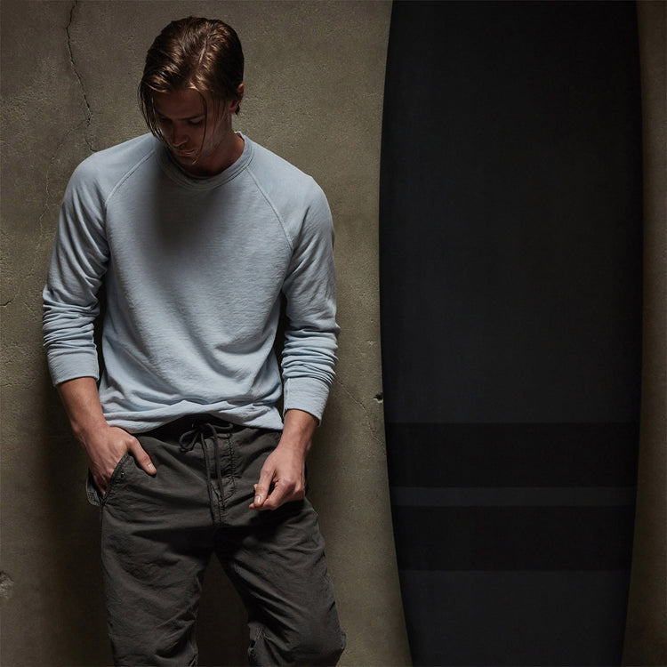 Vintage French Terry Sweatshirt in Open Sky Pigment | James Perse Los Angeles