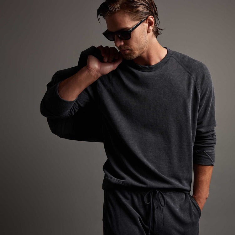 Vintage French Terry Sweatshirt in Titan Pigment | James Perse Los Angeles