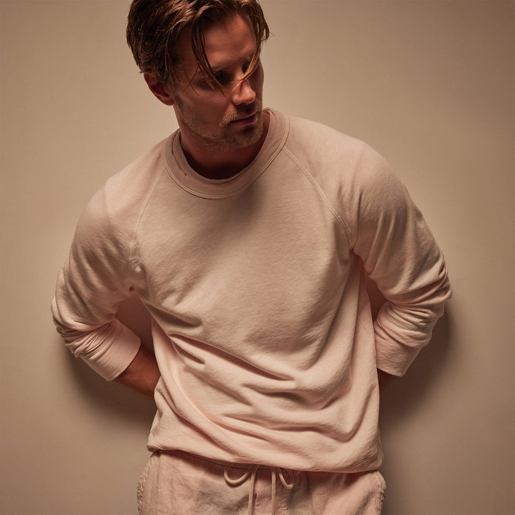 Vintage French Terry Sweatshirt in Zephyr Pigment | James Perse Los Angeles