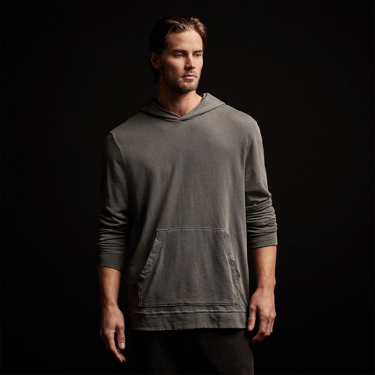 Vintage French Terry Hoodie in Jungle Pigment | James Perse Los Angeles