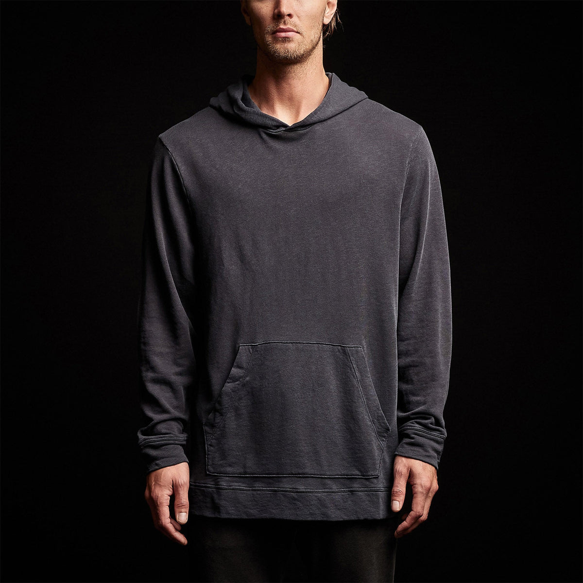 Vintage French Terry Hoodie in Titan Pigment | James Perse Los Angeles