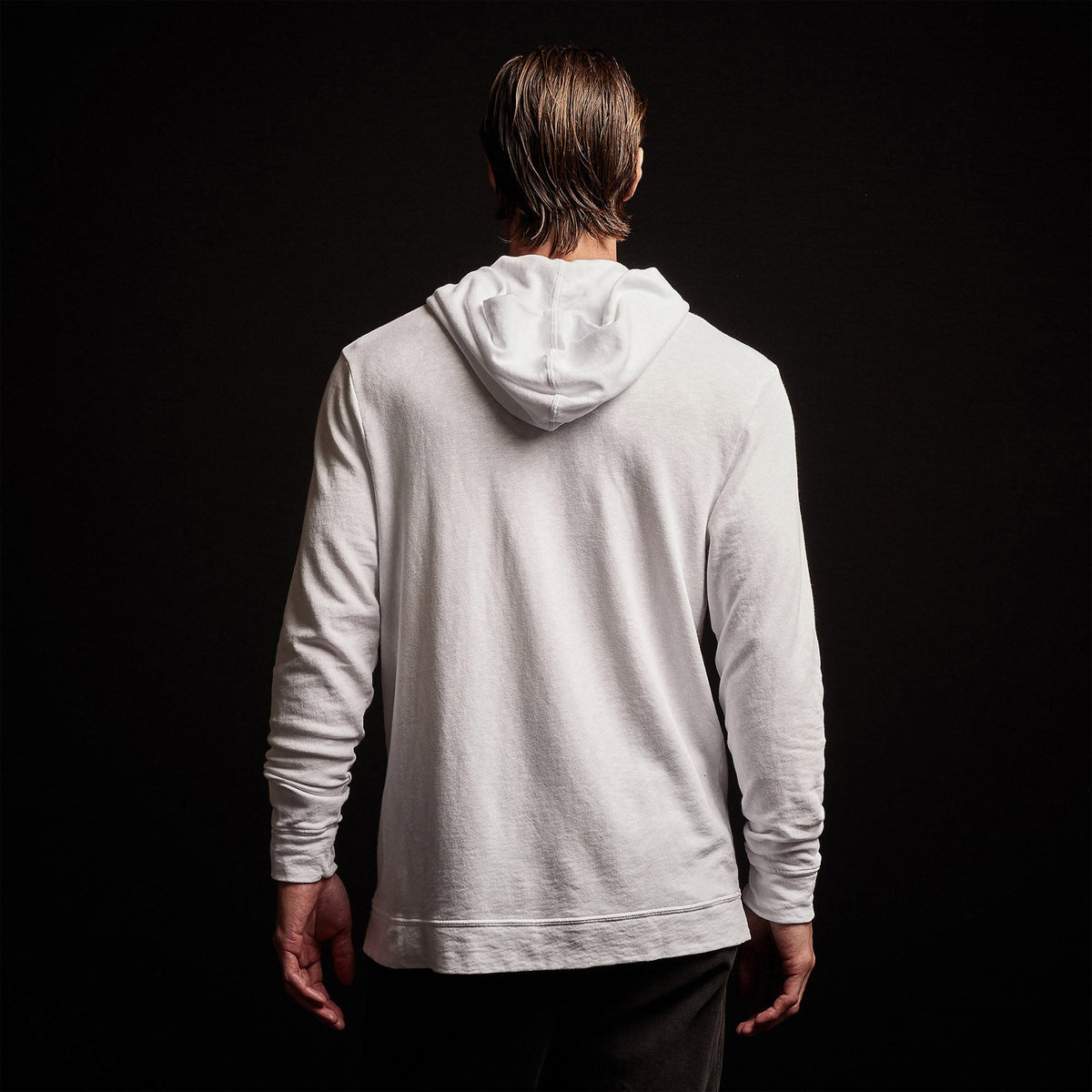 Vintage French Terry Hoodie in White | James Perse Los Angeles