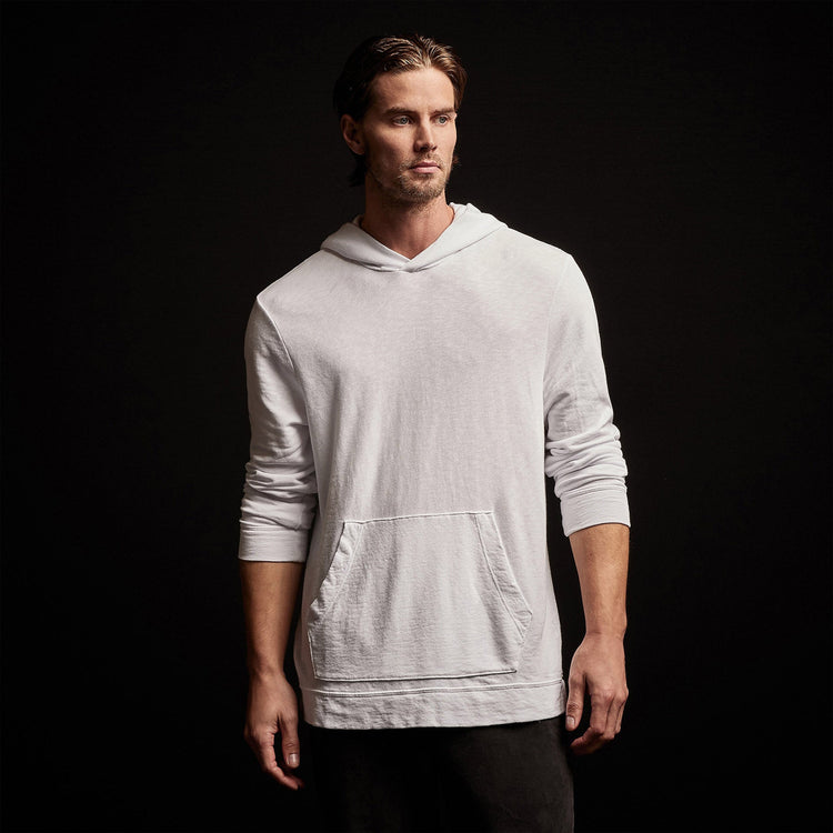 Vintage French Terry Hoodie in White | James Perse Los Angeles
