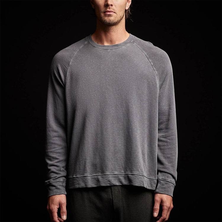 French Terry Raglan Sweatshirt in North Pigment | James Perse Los Angeles
