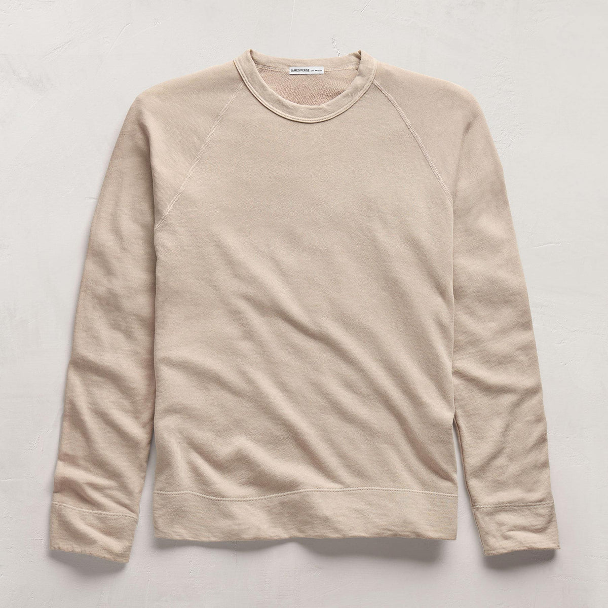 Vintage French Terry Sweatshirt in Stone Pigment | James Perse Los Angeles FLAT