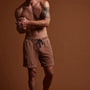 French Terry Sweat Short in Nutmeg Pigment | James Perse Los Angeles