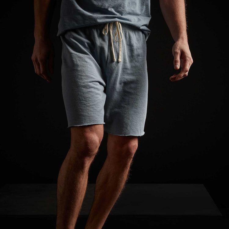 Vintage French Terry Contrast Waist Short - Bluestone Pigment | James Perse Los Angeles