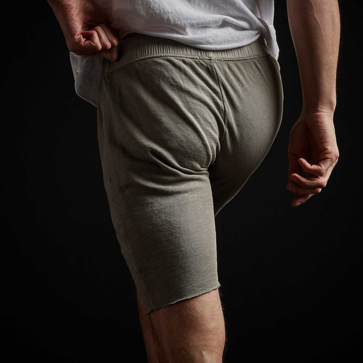 Vintage French Terry Contrast Waist Short in Fume Pigment | James Perse Los Angeles