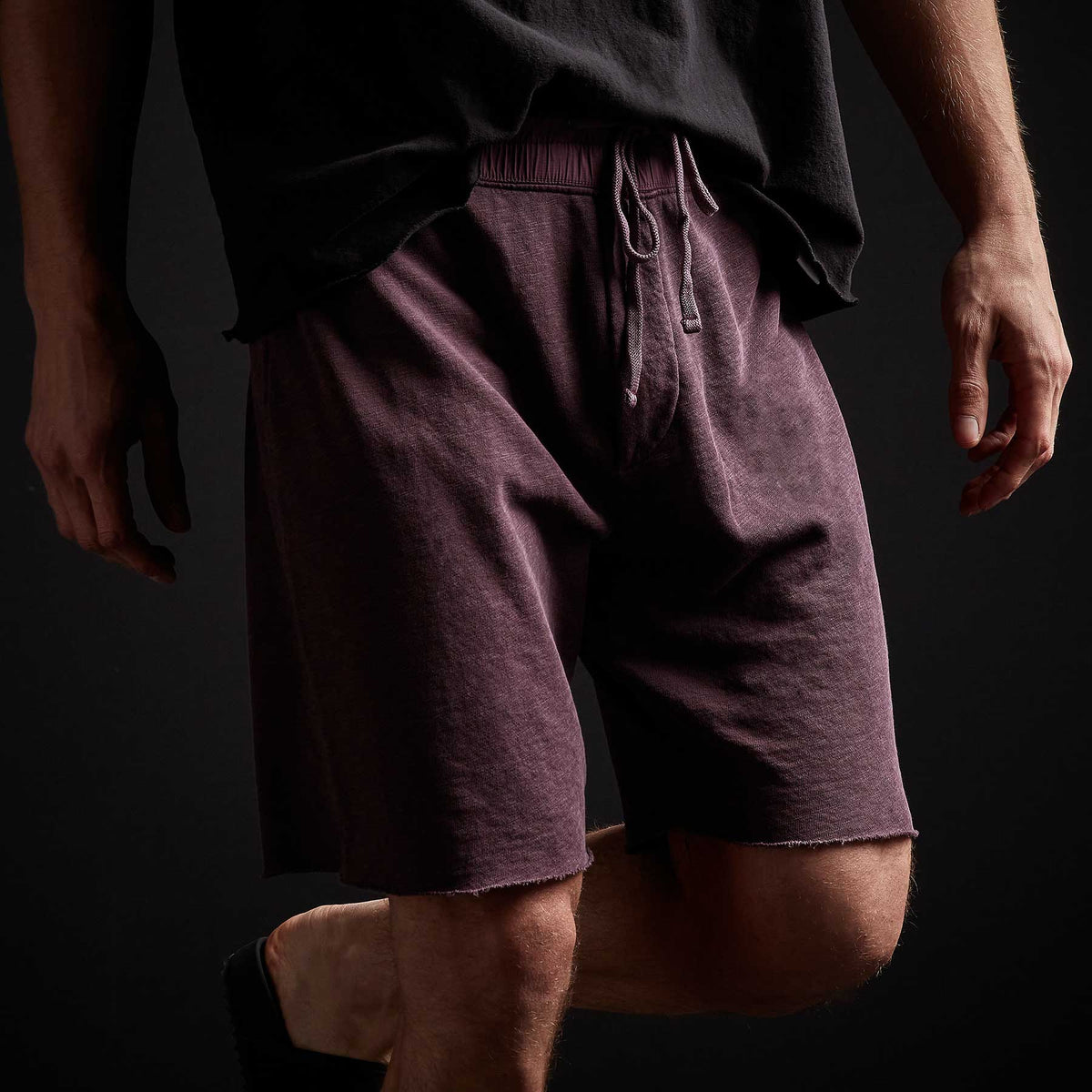 Vintage French Terry Contrast Waist Short in Napa Pigment | James Perse Los Angeles