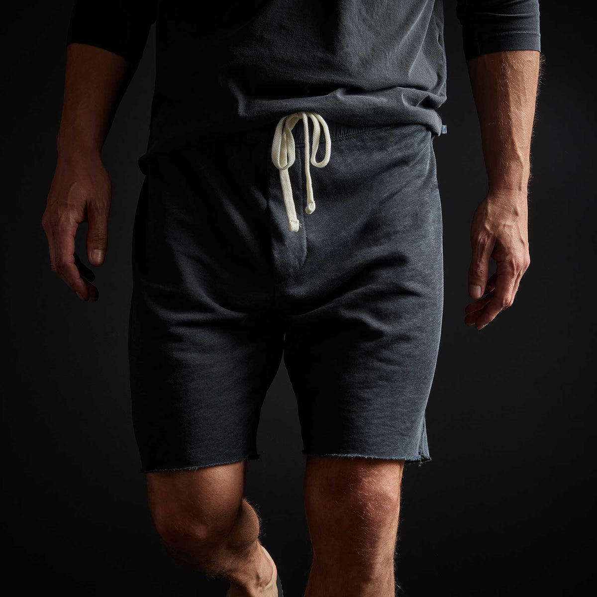 Vintage French Terry Contrast Waist Short in Titan Pigment | James Perse Los Angeles