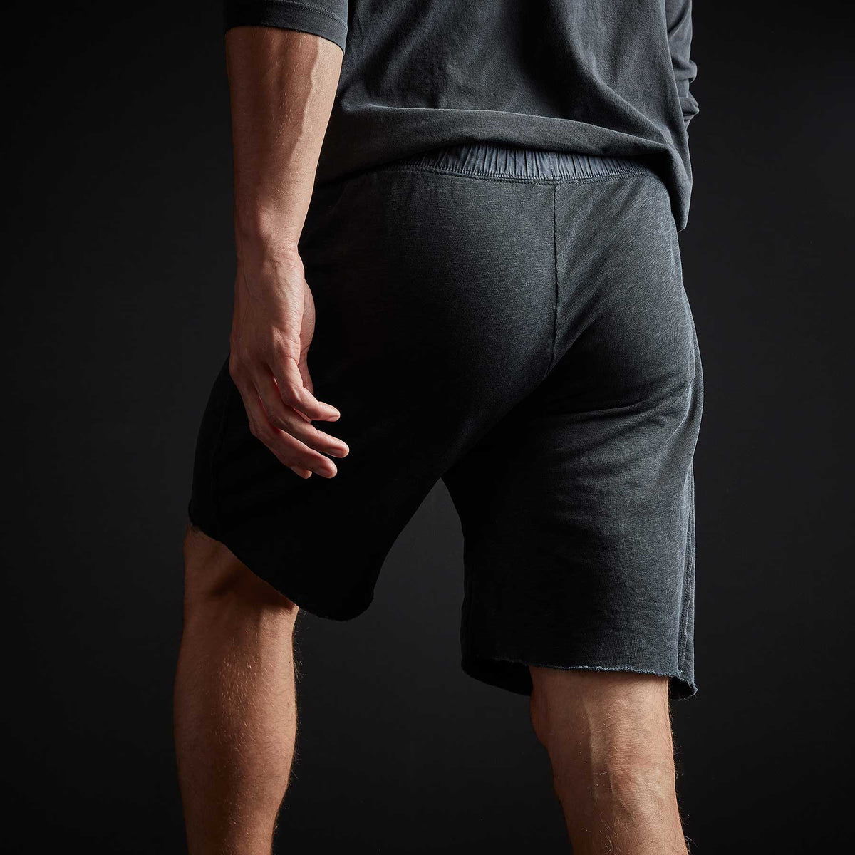 Vintage French Terry Contrast Waist Short in Titan Pigment | James Perse Los Angeles