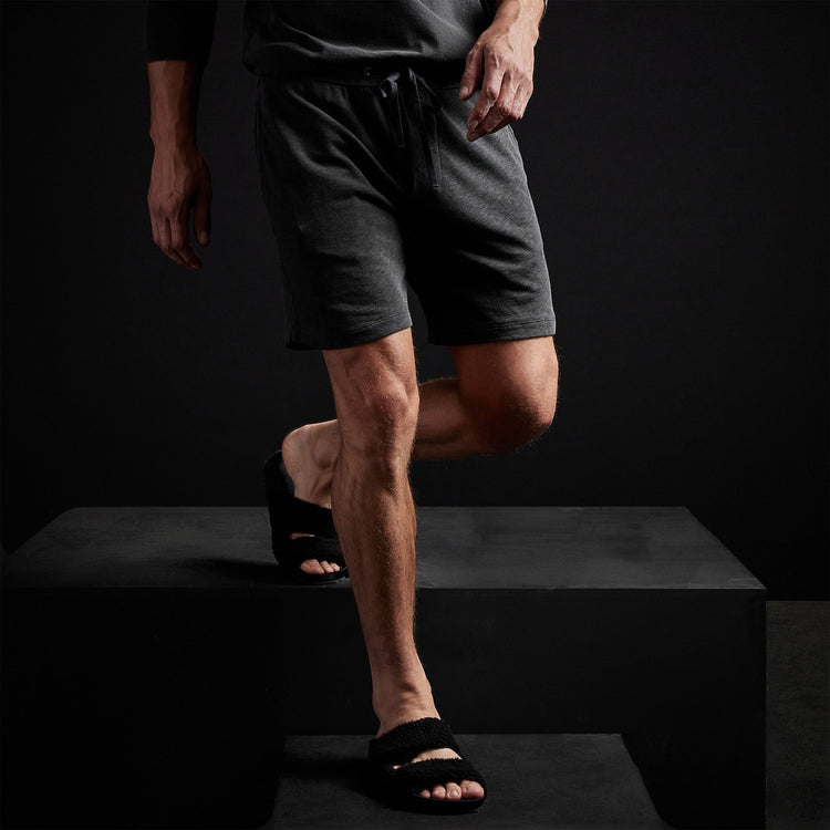 Classic Sweat Short in Carbon Pigment | James Perse Los Angeles