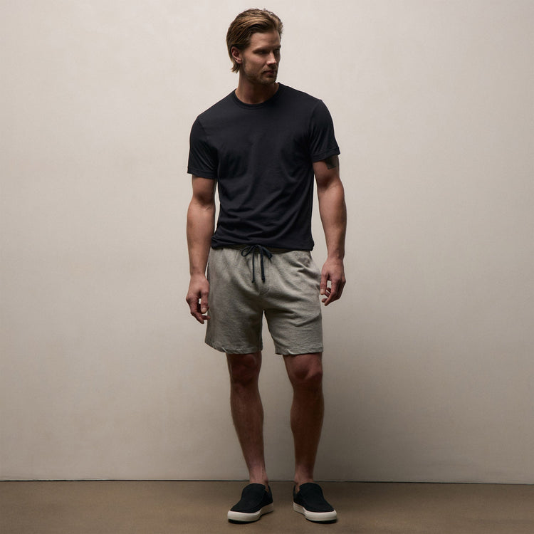 Vintage French Terry Sweat Short in Heather Grey | James Perse Los Angeles