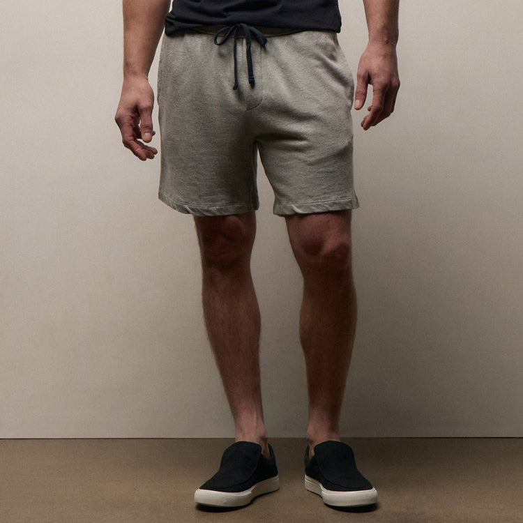 Vintage French Terry Sweat Short in Heather Grey | James Perse Los Angeles