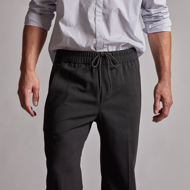 Stretch Wool Blend Pant in Coal | James Perse Los Angeles
