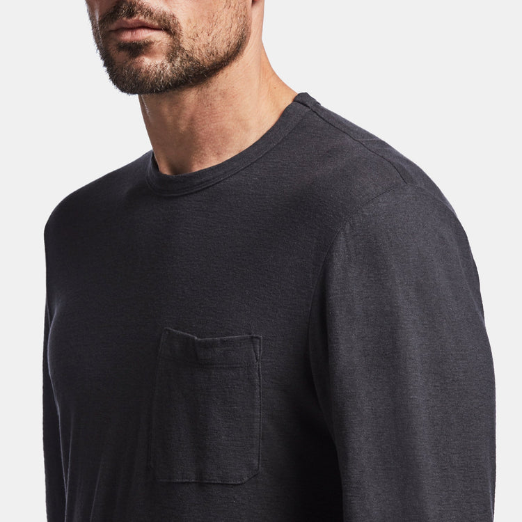 Cotton Linen Jersey Pocket Tee In Magma | James Perse Los Angeles