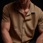 Linen Blend Knit Shirt - Bronze | James Perse Los Angeles