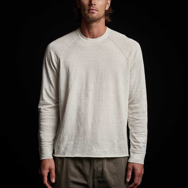 Stretch Linen Raglan Sweater in Celadon | James Perse Los Angeles 
