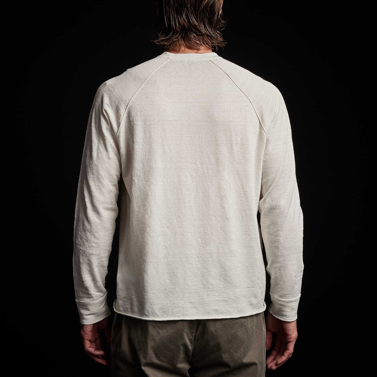 Stretch Linen Raglan Sweater in Celadon | James Perse Los Angeles 
