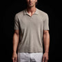 Stretch Linen Ribbed Polo in Mineral | James Perse Los Angeles 