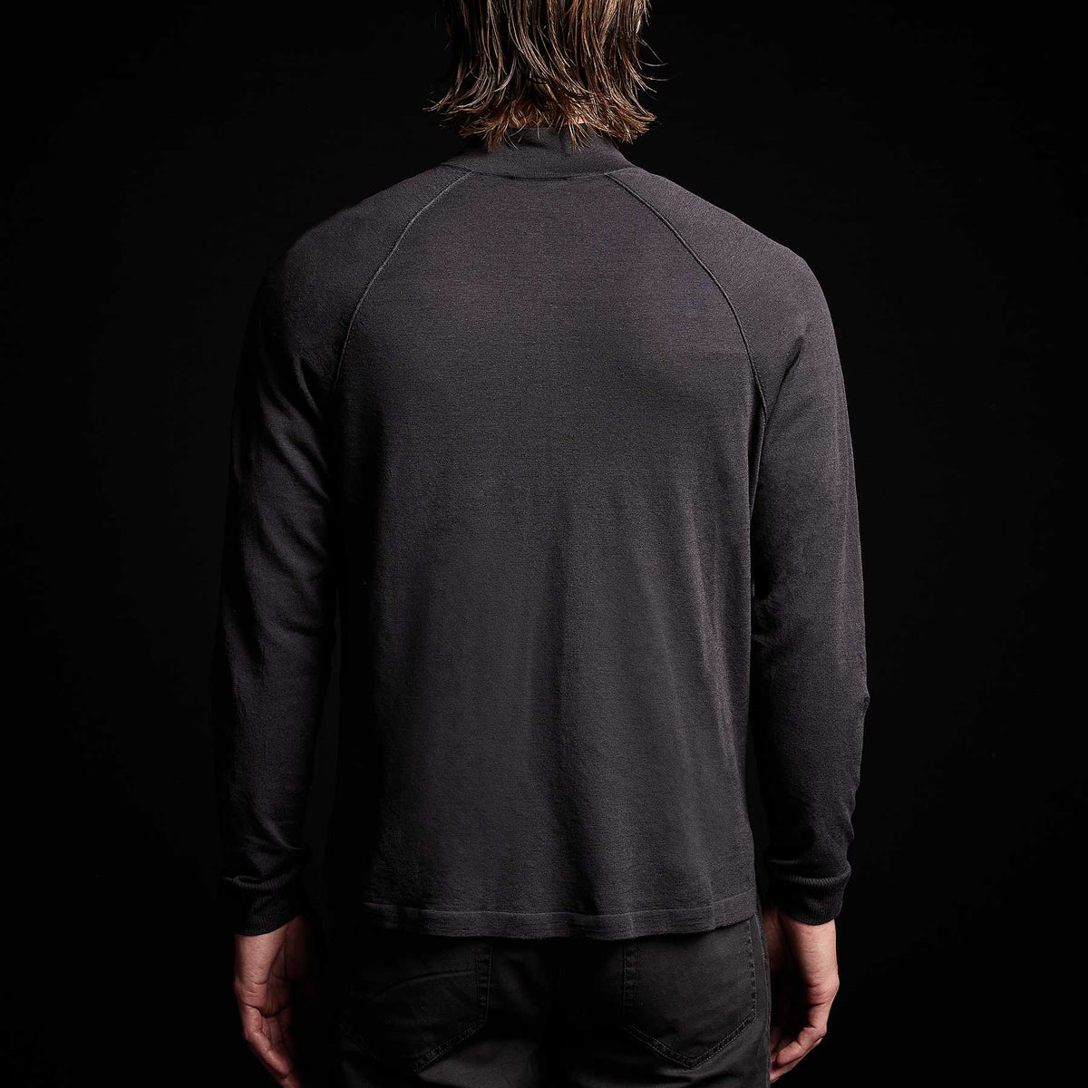 Linen Blend Half Zip Sweater in Magma | James Perse Los Angeles 