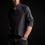 Linen Blend Half Zip Sweater in Magma | James Perse Los Angeles 