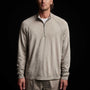 Linen Blend Half Zip Sweater in Mineral | James Perse Los Angeles 