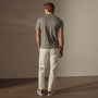 Linen Blend Contrast Polo in Silver Grey/White | James Perse Los Angeles