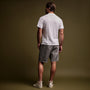 Linen Blend Contrast Polo in White/Silver Grey | James Perse Los Angeles