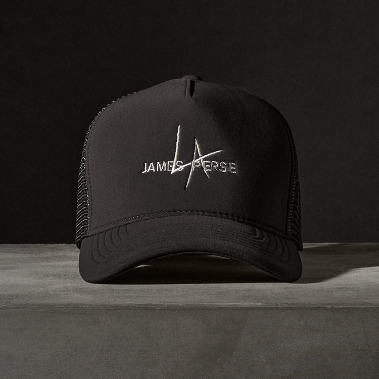 JP x LA Trucker Hat in Black | James Perse Los Angeles
