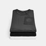 Luxe Lotus Jersey Tee 3 Pack In Black/White/Carbon | James Perse Los Angeles