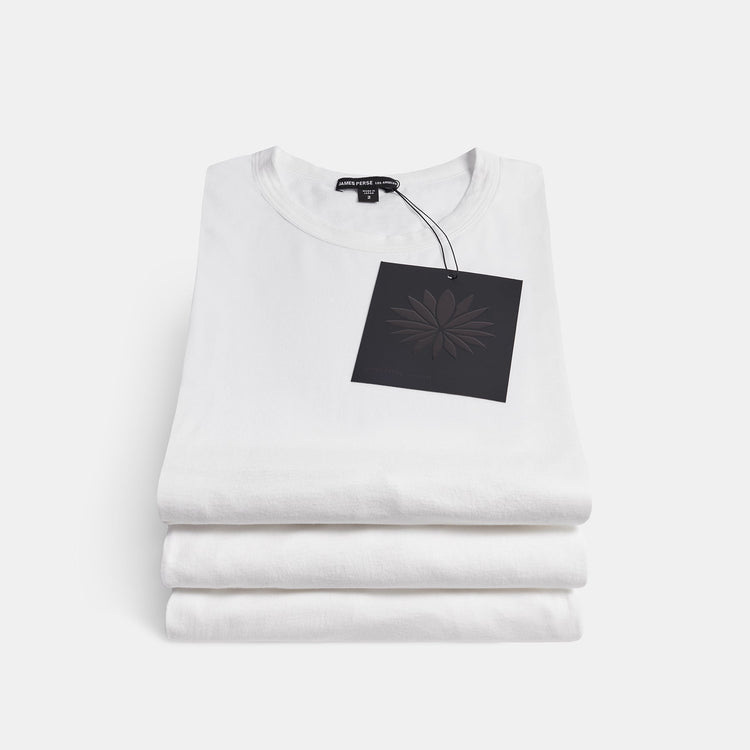 Luxe Lotus Jersey Tee 3 Pack In White | James Perse Los Angeles