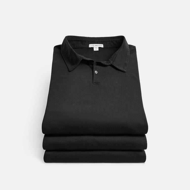 Suded Jersey Polo 3 Pack In Black | James Perse Los Angeles