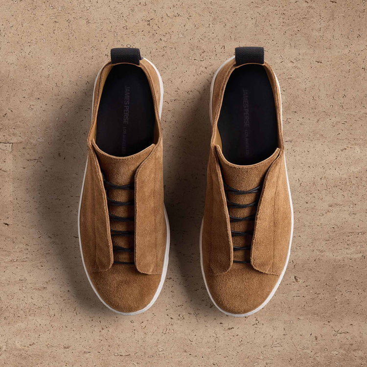 Men's Suede Solstice Sneaker in Chestnut | James Perse Los Angeles