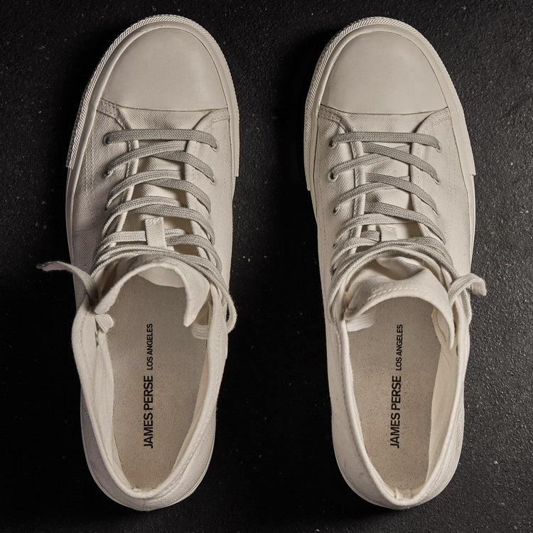 Men's High Top Vulcanized Sneaker In Canvas | James Perse Los Angeles