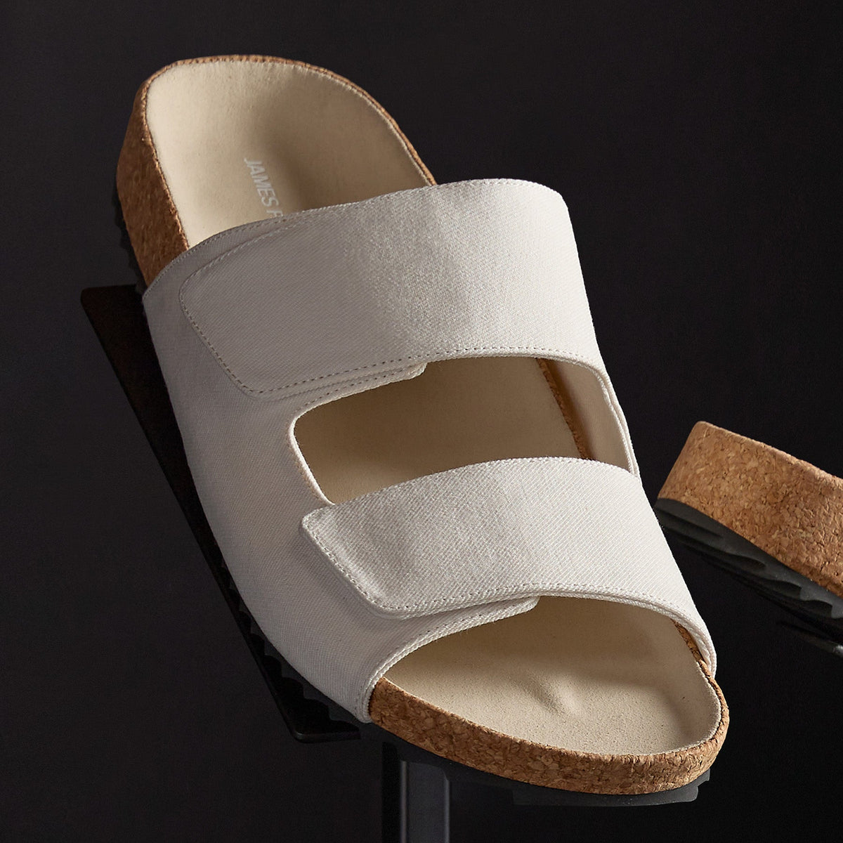 Men's Double Strap Velcro Slide in Canvas | James Perse Los Angeles
