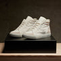 Men's Solstice Skate High Top Sneaker in White/Taupe | James Perese Los Angeles
