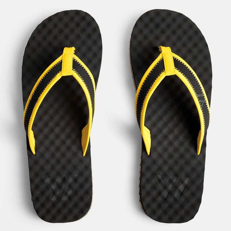 Y/OSEMITE Logo Sport Flip Flop In Black/Yellow | James Perse Los Angeles