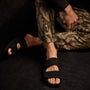 Binding Velcro Slide - Black/Black | James Perse Los Angeles