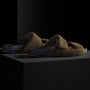 Mens Double Strap Shearling Slide in Olive | James Perse Los Angeles