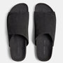 Velcro Suede Slide  Mens In Black | James Perse Los Angeles