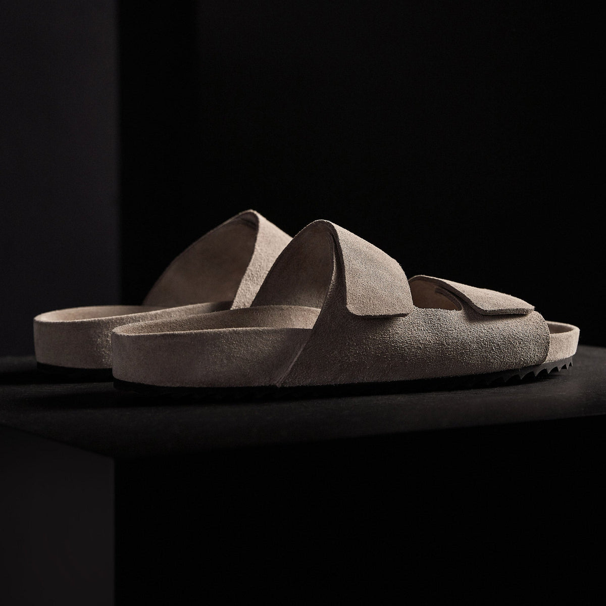 Double Strap Suede Slide Mens In Earth | James Perse Los Angeles