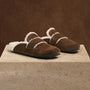 Men's Suede Shearling Lined Loafer in Havana/Ivory | James Perse Los Angeles