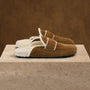 Men's Suede Shearling Lined Loafer in Tabacco/Ivory | James Perse Los Angeles