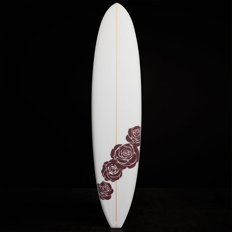 Grateful Dead Longboard In Matte White W/ Roses | James Perse Los Angeles